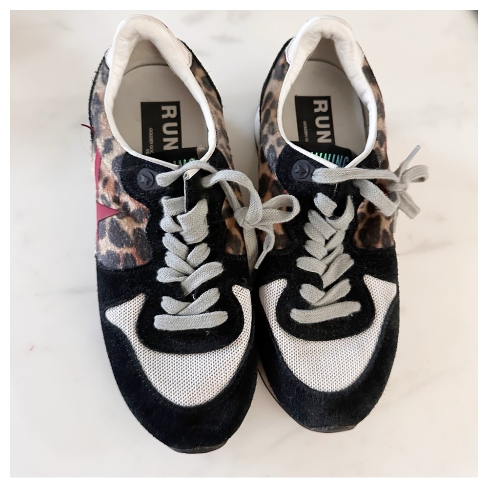 Golden Goose Black and Red Camouflage Sneakers - Picture 3 of 10